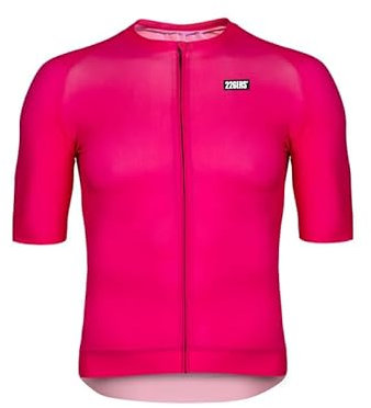 226ERS - Maillot Manches Courtes Color Block Rose Taille M, Vêtements pour Hommes et Femmes, Maillot de Cyclisme pour Athlètes, Léger, Respirant, Bon Séchage et Confort, Col Lycra