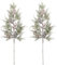 2 ramas grandes de aguja de pino nevado con bayas y conos de pino, 68 cm, ramas de árbol de Navidad esmeriladas, conos de bayas, púas de pino artificial para decoración de jarrón de árbol de Navidad