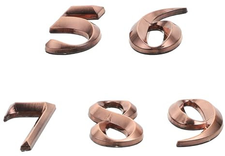 NULYLU 1tasche Selbstklebende Türnummern Hausnummer Moderne Plakettennummer Türadresse Für Außenbereich Garten Bürotür Fabrik Hoteltür