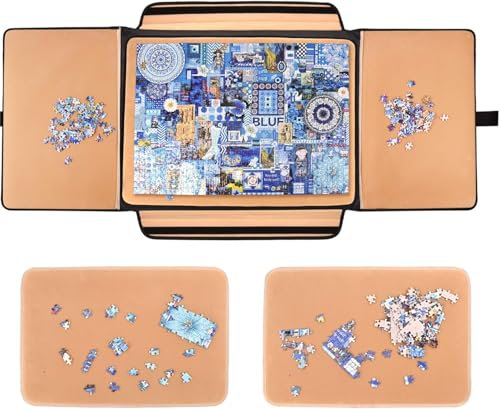 Truwheelz Lot de 1500 puzzles portables avec compartiments de tri et planche amovible, surface antidérapante