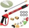DAJASD Pressure Washer Gun, 5000 PSI High Pressure Washer Lance with Extension Wand, Portable Jet Wash Gun with 5 Nozzle Tips & M22 14mm Fitting for Cleaning Cars, Machinery, Walls, Windows, Floors