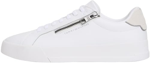 Tommy Hilfiger Herren Cupsole Sneaker Court Zip aus Leder