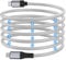 Magtame Magnetic USB C to Lightning Cable Coiled, 1M/3.3ft MFi Certified iPhone Fast Charging, Braided Type C to Lightning Cables for iPhone 14 13 12 11 Pro Max XR XS X 8 Plus Silvery