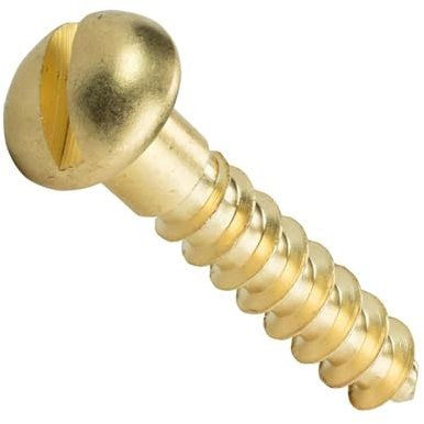 WUPNGS Countersunk Screws Multi-Purpose Screws20pcs M2 M3 M4 M5 M6 Solid Brass Round Head Wood Screws Slotted Drive Self Tapping Wood Screws Fastener, M3 X 20mm(M5 X 40mm)