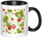 LKWSCGHM Jolies tasses à café en forme de fraise avec poignée de 325 ml en porcelaine pour boissons chaudes/froides, tasses à thé en céramique pour homme et femme, tasse à café amusante pour pendaison