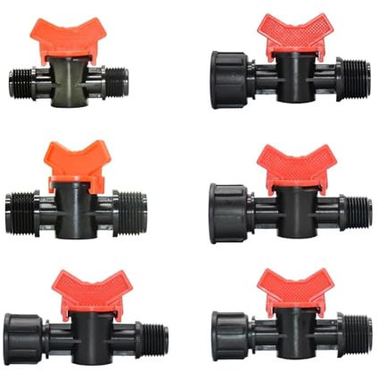 1 raccord miniature en plastique pour robinet de jardin avec filetage mâle femelle de 1,27 cm (style C)