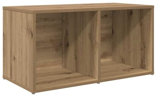 vidaXL TV Cabinet Artisan oak Engineered Wood, Modern Rectangular Storage Solutions, Cube Organizers, Modular Shelving Units, Indoor Furniture for Living Room and Office
