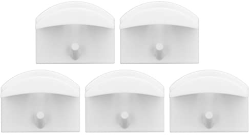 5 Stück Hutablage für die Wand, selbstklebend, für Baseball-Mützen, Haken, Kopfhörer, Halskette, Aufbewahrungsregal (Weiß)
