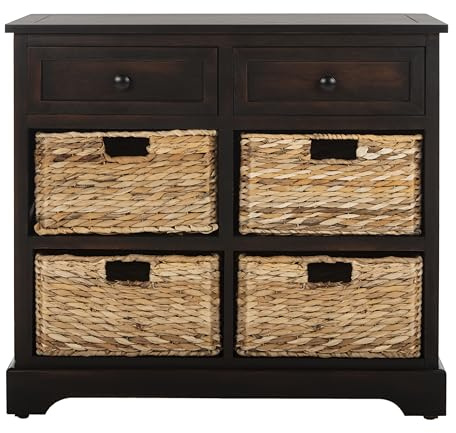 Safavieh American Homes Collection Herman Brown Wicker Basket Storage Unit