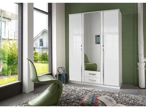 Wimex Kleiderschrank/ Drehtürenschrank Trio, (B/H/T) 135 x 198 x 58 cm, Weiß