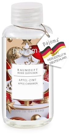 pajoma® Raumduft Nachfüllflasche 100 ml, Apfel-Zimt | Nachfüller für Lufterfrischer | intensiver und hochwertiger Duft in Premium Qualität