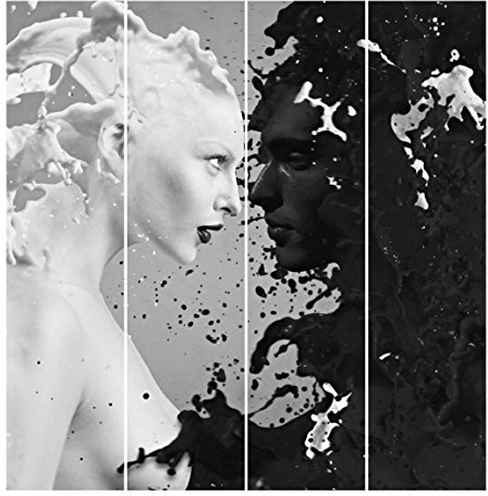 Bilderwelten Schiebegardinen Milk & Coffee II, 4 Flächenvorhänge Deckenhalterung 4X 250x60cm