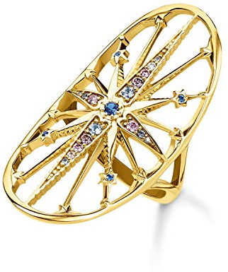Thomas Sabo Damen-Statement-Ringe 925 Sterlingsilber zirkonia '- Ringgröße 54 TR2223-959-7-54