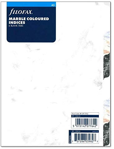 Filofax A5 Marmor 6 blanko Registerkarten