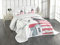 ABAKUHAUS Leuchtturm Tagesdecke Set, Seagulls Strand Meer, Set mit Kissenbezug Kein verblassen, für Einzelbetten 170 x 220 cm, Weiß Grau Rot