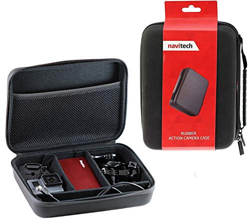 Navitech Red Heavy Duty Rugged Action Camera Hard Case/Cover Compatible With The AKASO EK7000 | AKASO EK7000 Pro | 4KAKASO Ultra | AKASO V50 Native
