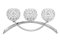Portavelas de Cristal, 3 Brazos clásico Europeo Hierro Bola de Cristal Cena romántica con Velas Candelabro Centro de Mesa de Boda para la celebración del Aniversario de cumpleaños Regalo(Plata)