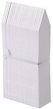 Miya 50 Stück Plastik Pflanzenstecker Weiß, Kunststoff Pflanzenschilder Wetterfest, Plastik Stecketiketten Etiketten für Pflanzen (XL 2.5cm x 15cm)