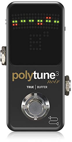 TC Electronic POLYTUNE 3 NOIR Piccolo sintonizzatore polifonico con modalità di sintonizzazione multiple e BUFFER BONAFIDE integrato