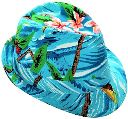 KarnevalsTeufel Trilby Party Hut Discohut Sommerhut Hawaii Beach Holiday Verschiedene Designs und Farben (Hawaii)