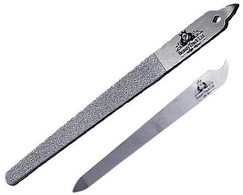 Podiatry Diamond Deb Foot Dresser P2 - Rough and fine Diamond Coating - Pedicure Double Sided Foot Care Rasp Tool - CE Approved 16cm Stainless Steel Nail File Slim Pattern