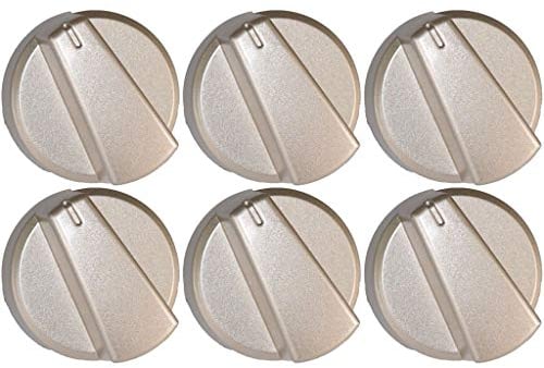 Ufixt For Belling Compatible Silver Oven Cooker Hob Control Knob Fits Belling 444447138, 444447139, 444447140, 444447142, 444447143, 444447144, 444447145, 444447146 and 444447147 Pack of 6