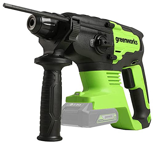 Greenworks Professional 2J Bohrhammer 24V Akku-Schlagbohrmaschine mit SDS-Plus, Sicherheitskupplung 4 Funktionen mit Vario-Lock und Rotationsstopp, 4550IPM und 1000RPM