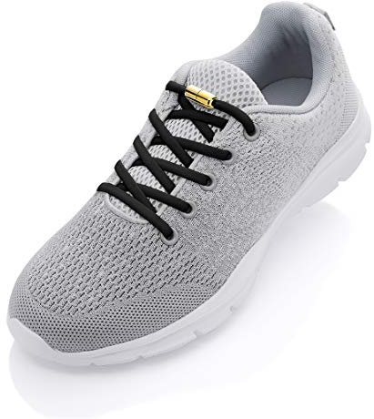 ALPHAPACE Pace Locks mit Metal Caps - 5mm breite elastische Schnürsenkel ohne binden, Slip-on Schnellverschluss aus Metall für Sport, Jugend & ältere Menschen, 100 cm, 1-Paar in Schwarz/Gold