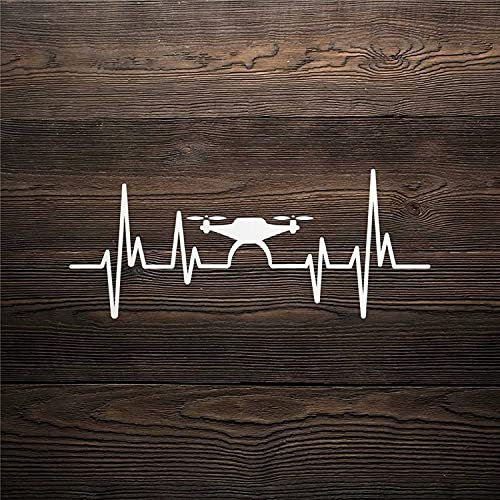 myrockshirt Drohnen Drohnen Pilot Herzschlag Hobby 20 cm Aufkleber Autoaufkleber Sticker