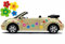 Hippie Blumen Aufkleber, Autoaufkleber Hippie 039 - bunt gemischt (16)