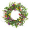 20  Artificial Spring Summer Wreath with Fake Butterflies,Eucalyptus Leaves,Daisy,Dry Vine Branches,Fern Leaves for Front Door Indoor Outdoor Farmhouse Wall Holiday Decor, White Gift Box Included