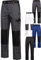 Safetytex Twill Arbeitshose - Bundhose strapazierfähig - viele Taschen - Twillhose lang - Malerhose - Cargo-Hose mit Knietaschen - Grau/Schwarz - Gr. 50