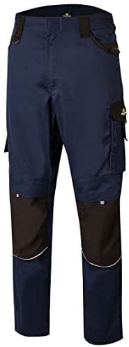 Hans Schäfer Workwear HSW Professional – Lange Arbeitshose für Herren – Modische und leichte Bundhose mit Knietaschen – Strapazierbar und qualitativ – Navy, 24