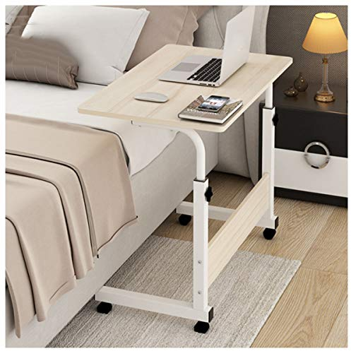 TAISK Computer-Stehpult, fahrbar mit Rädern, Workstation, höhenverstellbarer Schreibtisch, tragbarer Beistelltisch für die Krankenpflege, Lesen, Essen