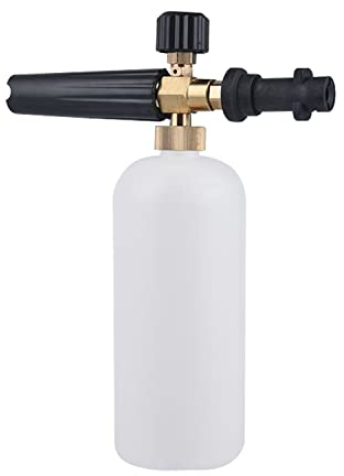 Aim Tools Snow Foam Lance Foam Cannon Adjustable 1L High Pressure Washer Soap Dispenser Bottle Nozzle Compatible with Karcher K2 K3 K4 K5 K6 K7 Pressure Washer Gun 171315