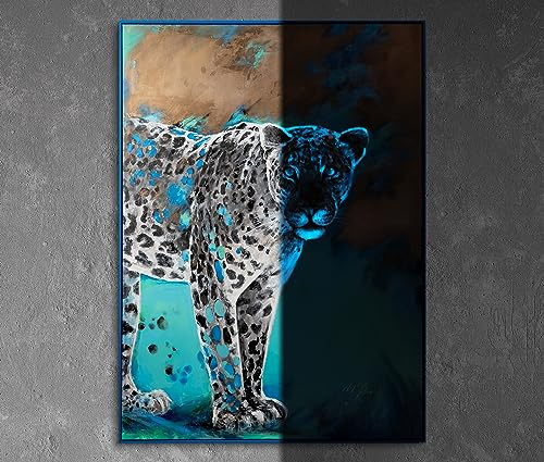 YS-Art XXL Fluoreszierendes 3D-Acrylbild Geschick und Stärke handgemalt