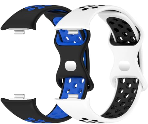 Xisair 2 Piezas Correas Compatibles con Redmi Watch 4 & Xiaomi Smart Band 8 Pro Correa Deportiva de Silicona Transpirable de Recambio Pulsera para Xiaomi Redmi Watch 4 & Xiaomi Mi Band 8Pro Pulseras