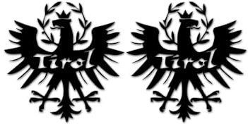 Aufkleber Set Süd Tiroler Adler Österreich Wappen Embleme 2X je 10cm #A6300