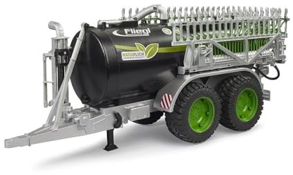 bruder 02036 - Fliegl Barrel Trailer with Drag Hose Distributor - 1:16 citerne à fumier, tonneau d'eau, Ferme, véhicules agricoles, remorque, Accessoires pour tracteurs