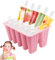 Horuili® Moldes para Helados de Silicona, Moldes Para Paletas, 10 Creativos Moldes Caseros de Silicona para Polos, Reutilizable, Fácil de Desmoldar para Paletas y Helados Caseros (rosa)