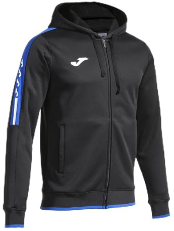 Joma Olympische Herren-Kapuzenpullover, Schwarz/Königsblau, XL