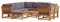 Festnight Gartenlounge Outdoor Holz XXL Garten Loungemöbel Set Ecksofa Lounge Sofa Garten Lounge Möbel Ecklounge Gartensofa Terrasse Gartenmöbel Set Massivholz Sitzgarnitur Gartengarnitur
