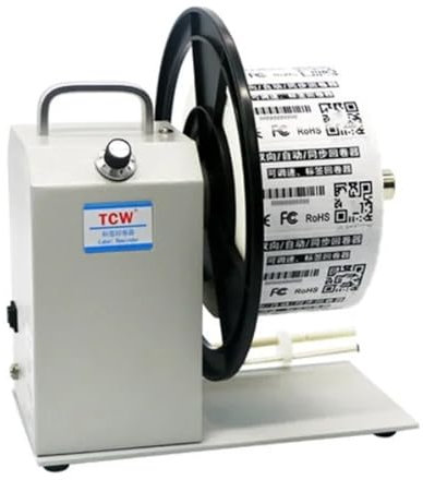 Einstellbare Geschwindigkeit Zwei-Wege-automatische synchrone Etikettenrückspulmaschine Barcode-Etikettenband-Rückspulmaschine