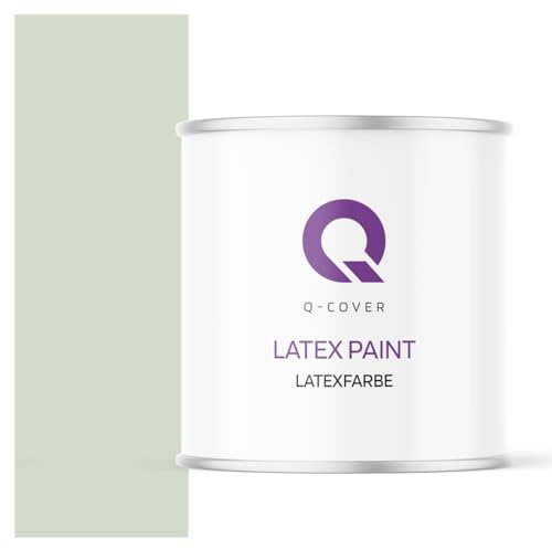 Q-COVER Peinture au latex Vert olive clair 2L – très mat, intérieure, sans odeur, hypoallergénique, peinture murale