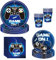 AHPYEUHK Set di Stoviglie Piatti per Compleanno 64 pcs Piatti Carta Bicchieri e Tovaglioli di Carta Party Tableware Decorazione (Gioco)