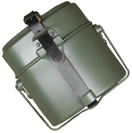 CDJBHW Deutsche M31 Mess Tins WW2 Retro Soldat Camping Feld Tragbare Al Lunchbox mit festem Gürtel Replik WWII Gear Items