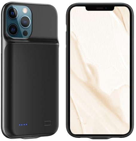 JDIRLDL 1 Pack Battery Case for iPhone 12 Pro Max, (8200mAh) Upgrade Higher Capacity Rechargeable Extended Battery Pack Charger Case, Protective Backup Charger Cover for iPhone 12 Pro Max
