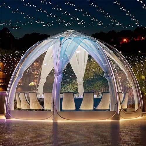 Transparentes Zelt, Gartenkuppel-Blasenzelt, 5-7 wasserdichtes klares Kuppel-Campingzelt im Freien, Iglu-Kuppel-Pop-Up-Pavillon für Familiencamping, Hinterhofparty, Musikfestival Sternenbeobachtung