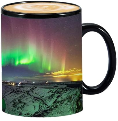 Ceramic Heat Changing Mug - Magic Color Reveal Cup, Cool Color Changing Mug | Ideal Temperature, Vibrant Elegant Stylish Heartwarming Design for Men Women Boys Girls Sensitive Temperature Mug
