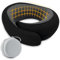 Nappy Reisekissen, Nackenkissen Flugzeug, 100% Memory Foam, Travel Pillow, Orthopädisches Nackenhörnchen für Reisen Mit Flugzeug, Ice, Auto, Mit Reißverschlussbox (Schwarz)
